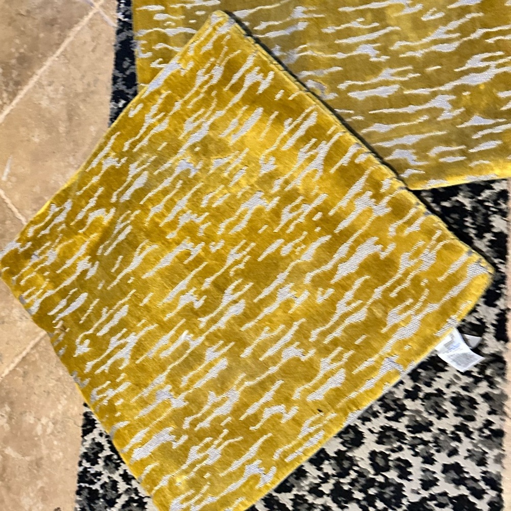 WEST ELM burned out velvet pillow covers 16x16 (2)